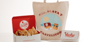 Beginning in July and while supplies last, our Sol, Playa, y Pastelitos Summer Escape Tote Bags are available for $29.99 at participating Vicky Bakery locations